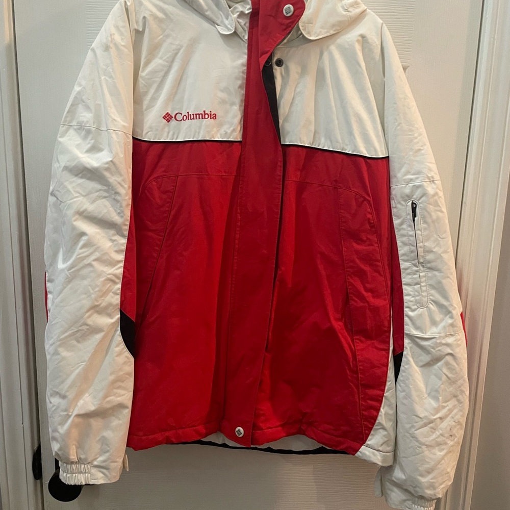 Columbia Women's Red and White Jacket